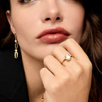 Anillo Solitario Vivace Bañado en Oro 18k