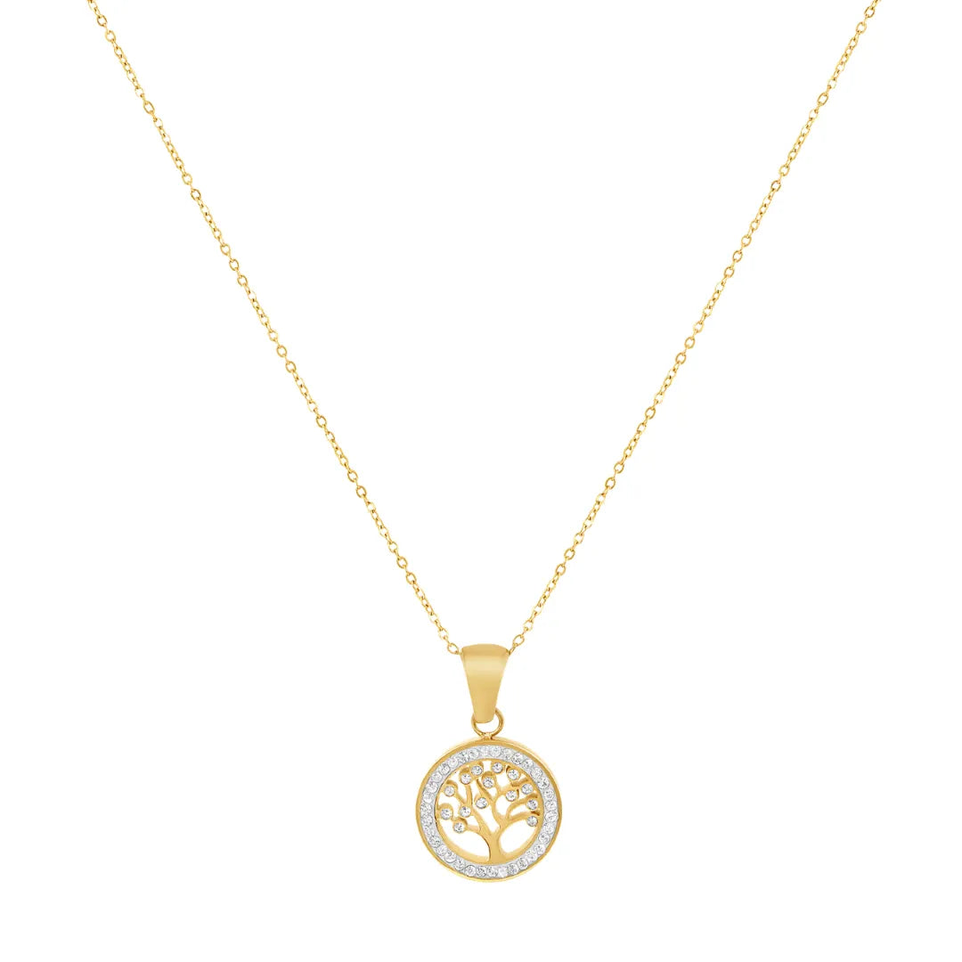 Collar Árbol de la Vida Bañado en Oro 18k