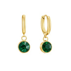 Aretes Punto Esmera Bañados en Oro 18k