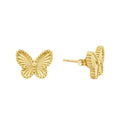 Aretes Mariposa Bañados en Oro 18k