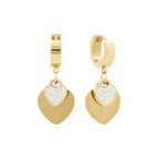 Aretes Corazón Bañados en Oro 18k