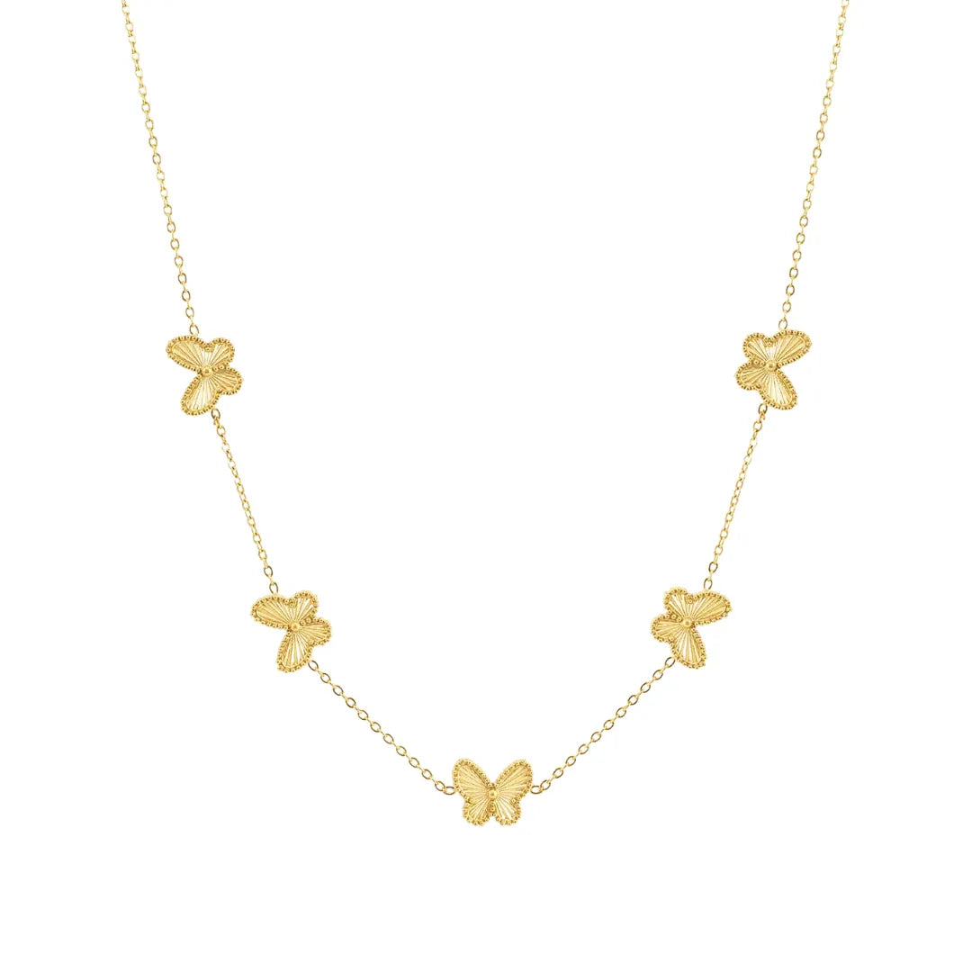 Collar Mariposa Bañado en Oro 18k