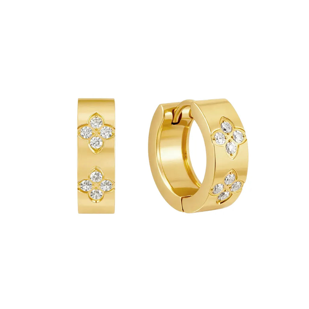 Aretes Amiche Bañados en Oro 18k
