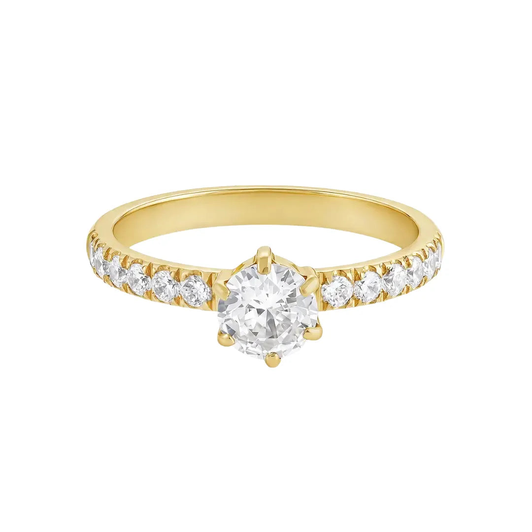 Anillo Luna Bañado en Oro 18k