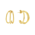Aretes Eloa Bañados en Oro 18k