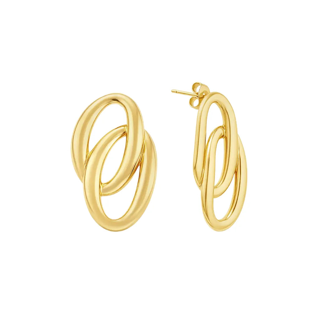 Aretes Elize Bañados en Oro 18k