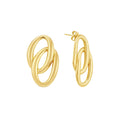 Aretes Elize Bañados en Oro 18k