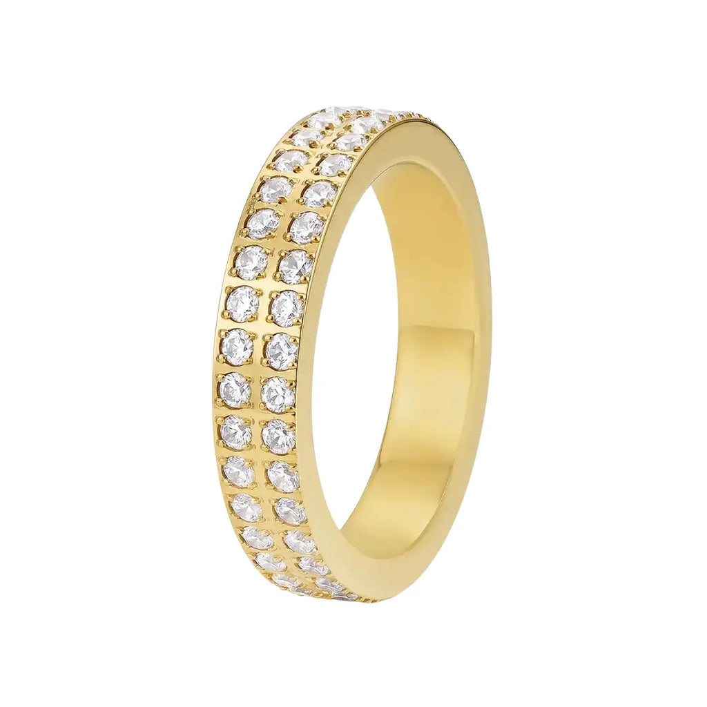 Anillo Aura 4MM Bañado en Oro 18k