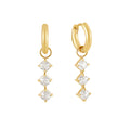 Aretes Bella Bañados en Oro 18k