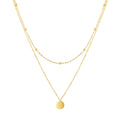 Collar Doble Círculo Slim Bañado en Oro 18k