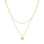 Collar Doble Círculo Slim Bañado en Oro 18k