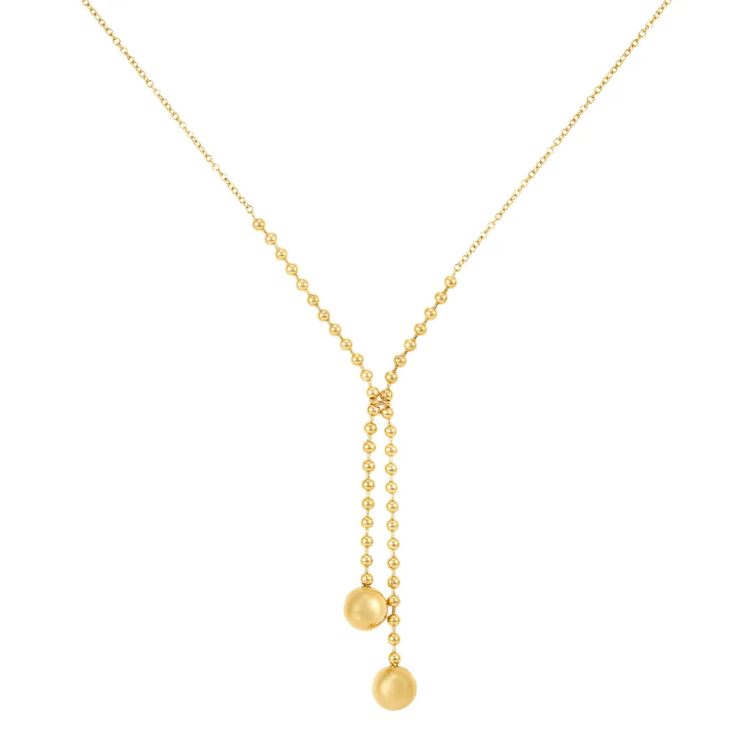 Collar Dos Puntos Bañado en Oro 18k