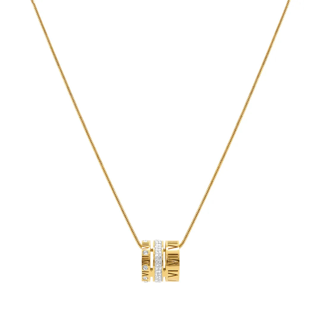 Collar Triple Kialle Bañado en Oro 18k