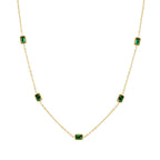 Collar Rubí Bañado en Oro 18k