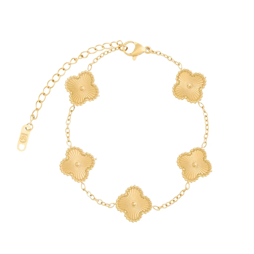 Pulsera Trébol Bañada en Oro 18k