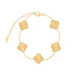 Pulsera Trébol Bañada en Oro 18k