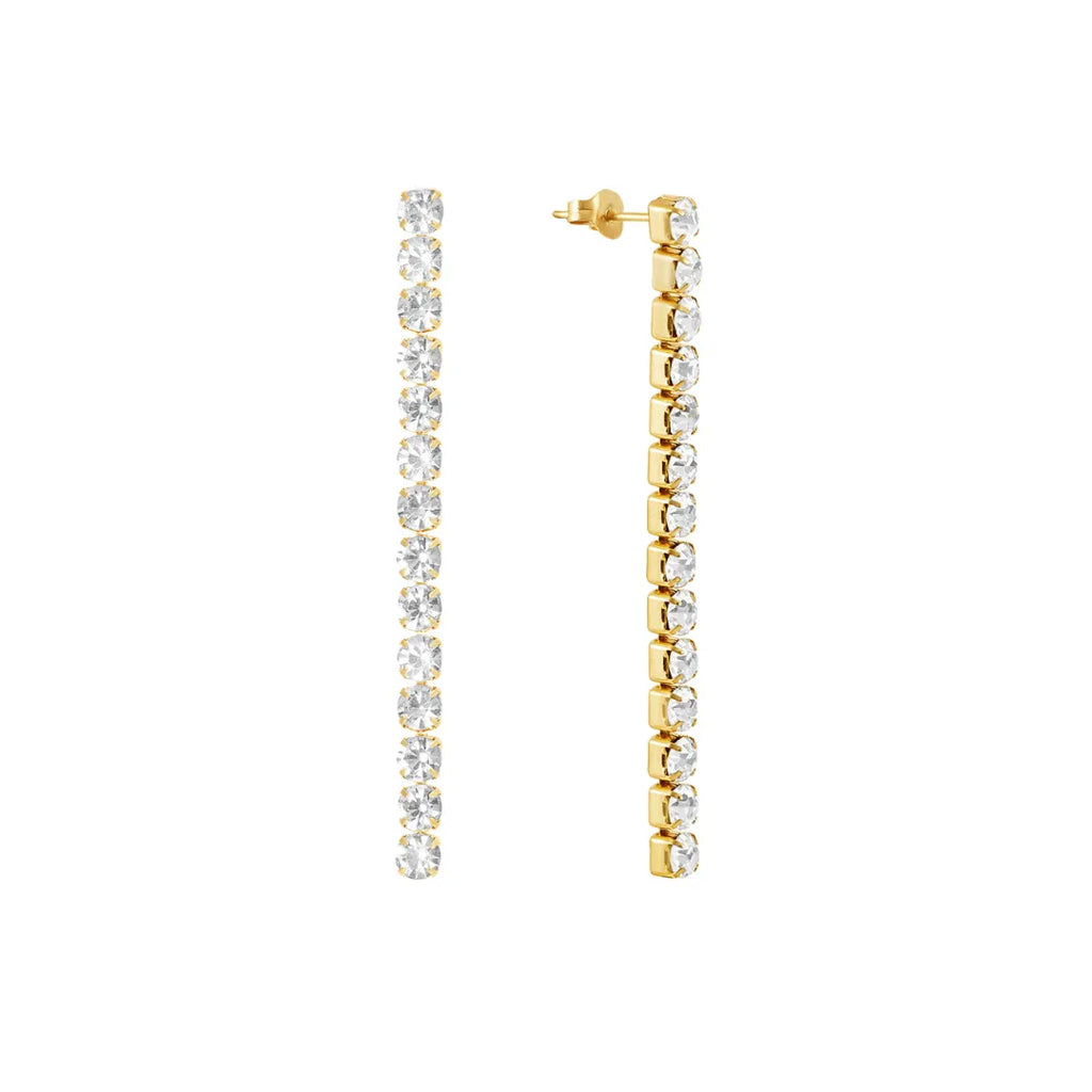 Aretes Riviera Bañados en Oro 18k