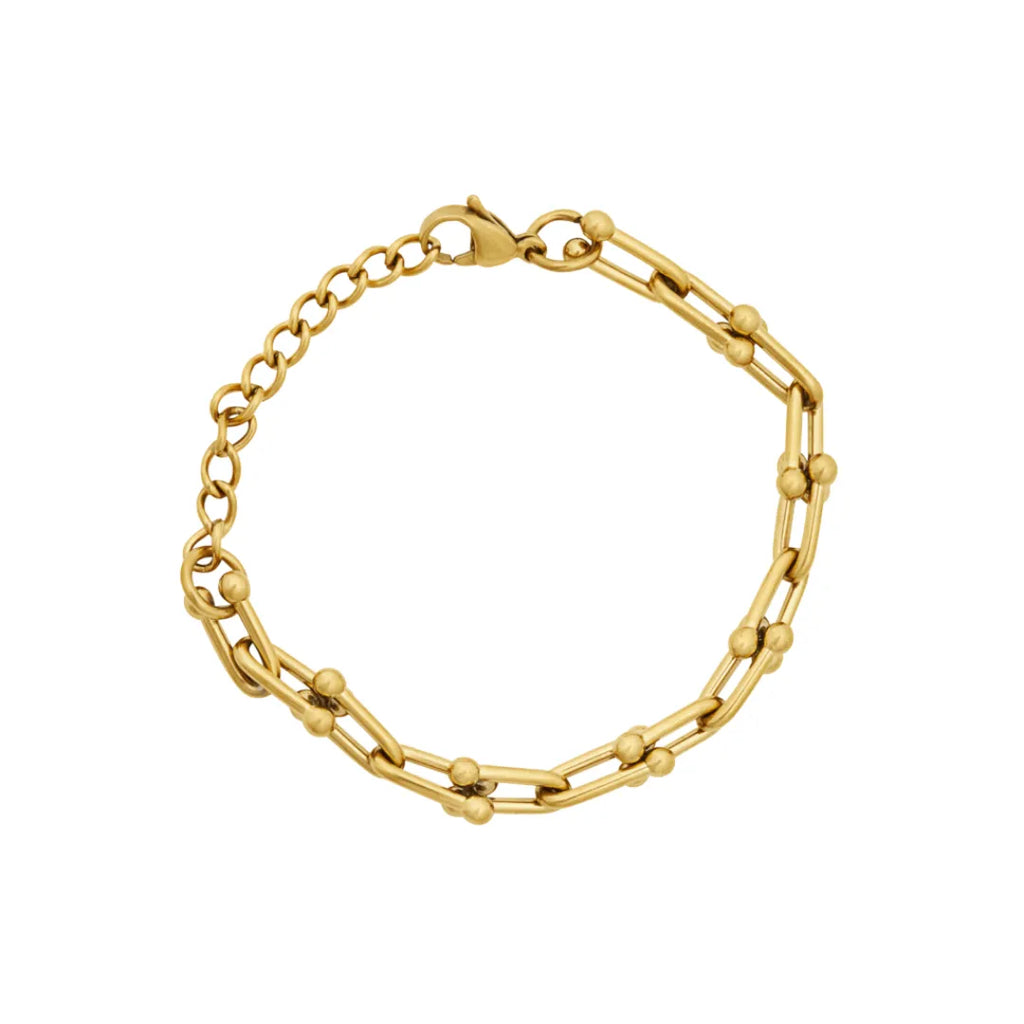 Pulsera de Eslabones Biza Bañada en Oro 18k