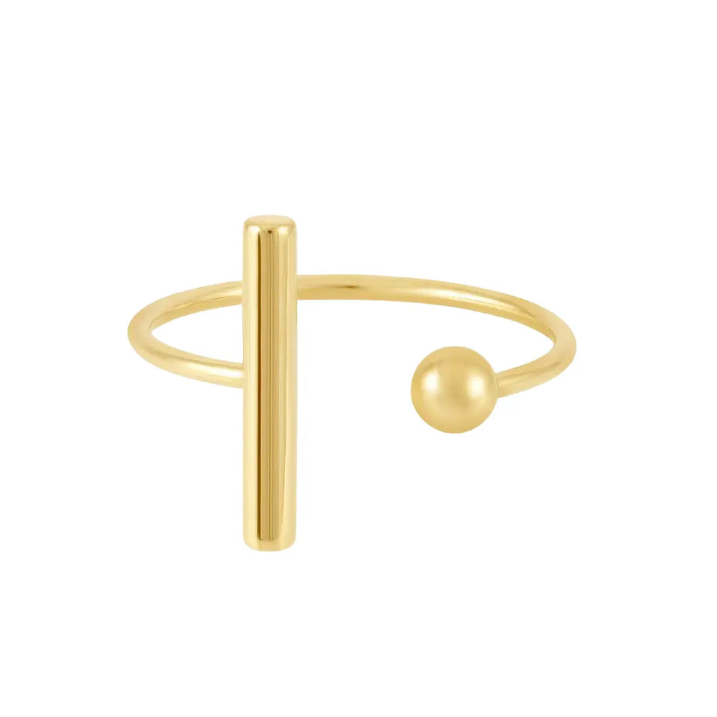 Anillo Elite Ajustable Bañado en Oro 18k