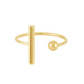 Anillo Elite Ajustable Bañado en Oro 18k