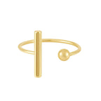 Anillo Elite Ajustable Bañado en Oro 18k
