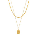 Collar Doble Milano con Acabado en Oro de 18K