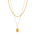 Collar Doble Milano con Acabado en Oro de 18K