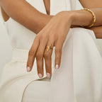 Anillo Perla Ajustable Bañado en Oro 18k