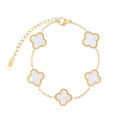 Pulsera Trébol Bañada en Oro 18k