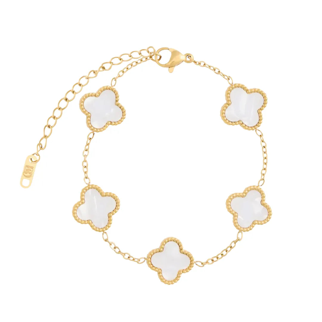 Pulsera Trébol Bañada en Oro 18k