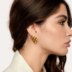 Aretes Clásico 12MM Bañado en Oro 18k