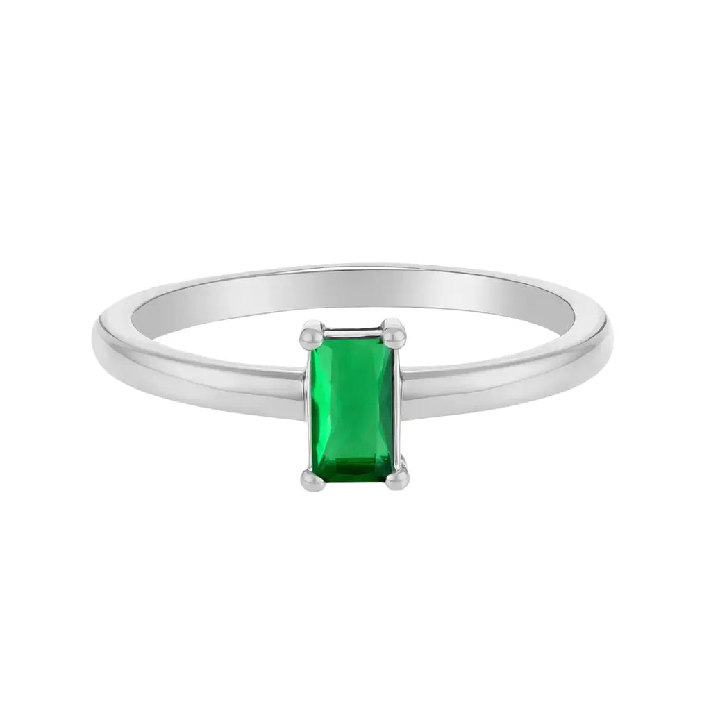 Anillo Esmera Bañado en Oro 18k