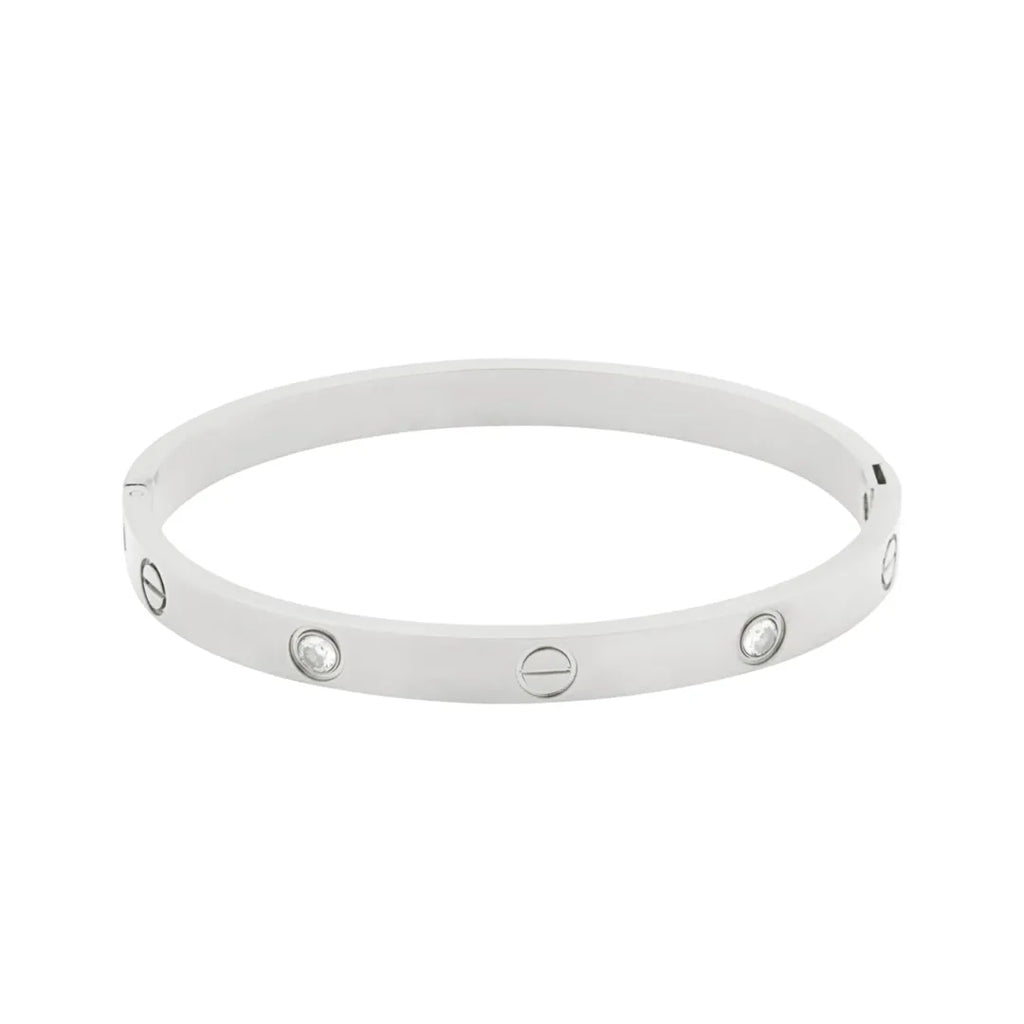 Brazalete Glamour con Piedras - Plata