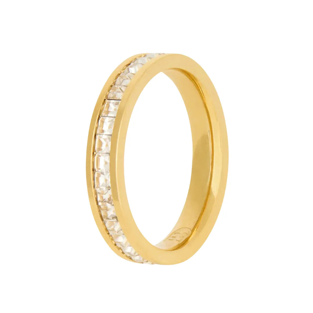 Anillo Celeste Bañado en Oro 18k