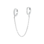 Aretes Julia 2 Perforaciones Bañados en Oro 18k
