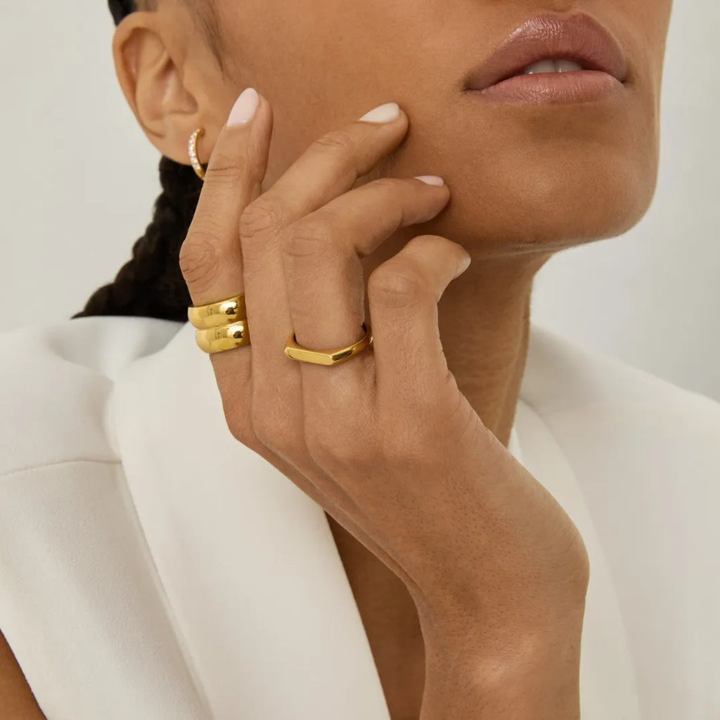 Anillo Minimal Bañado en Oro 18k