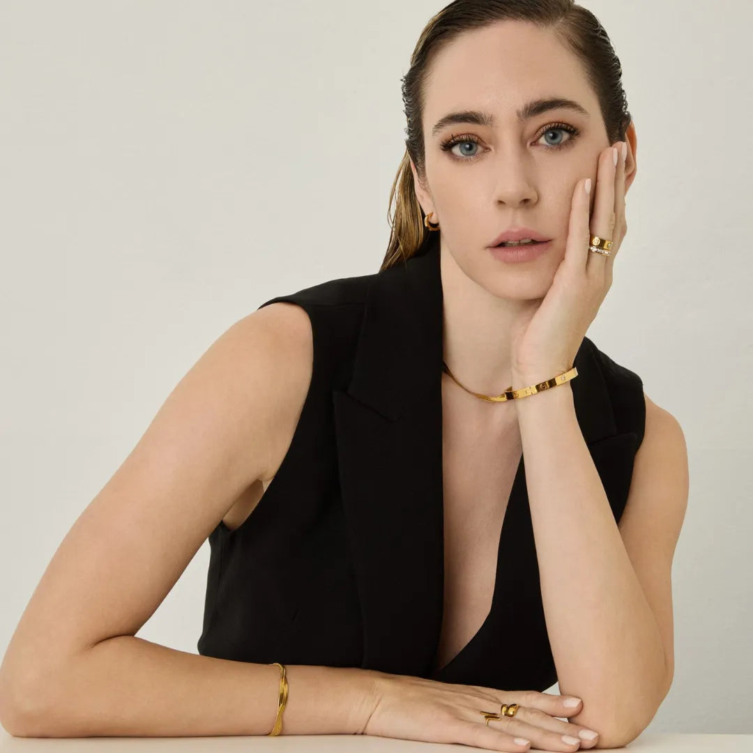 Anillo Glamour Bañado en Oro 18k