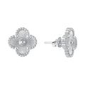 Aretes de Trébol Plateados