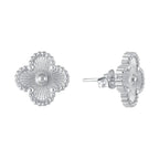 Aretes de Trébol Plateados
