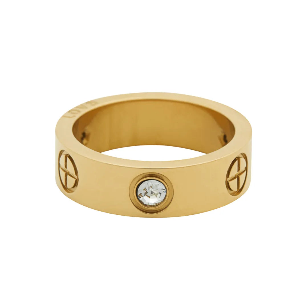 Anillo Glamour Bañado en Oro 18k