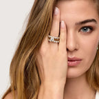 Anillo Fascino Bañado en Oro 18k