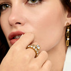 Anillo Fascino Bañado en Oro 18k