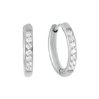 Aretes de Aro con Piedras Brillantes - Plata