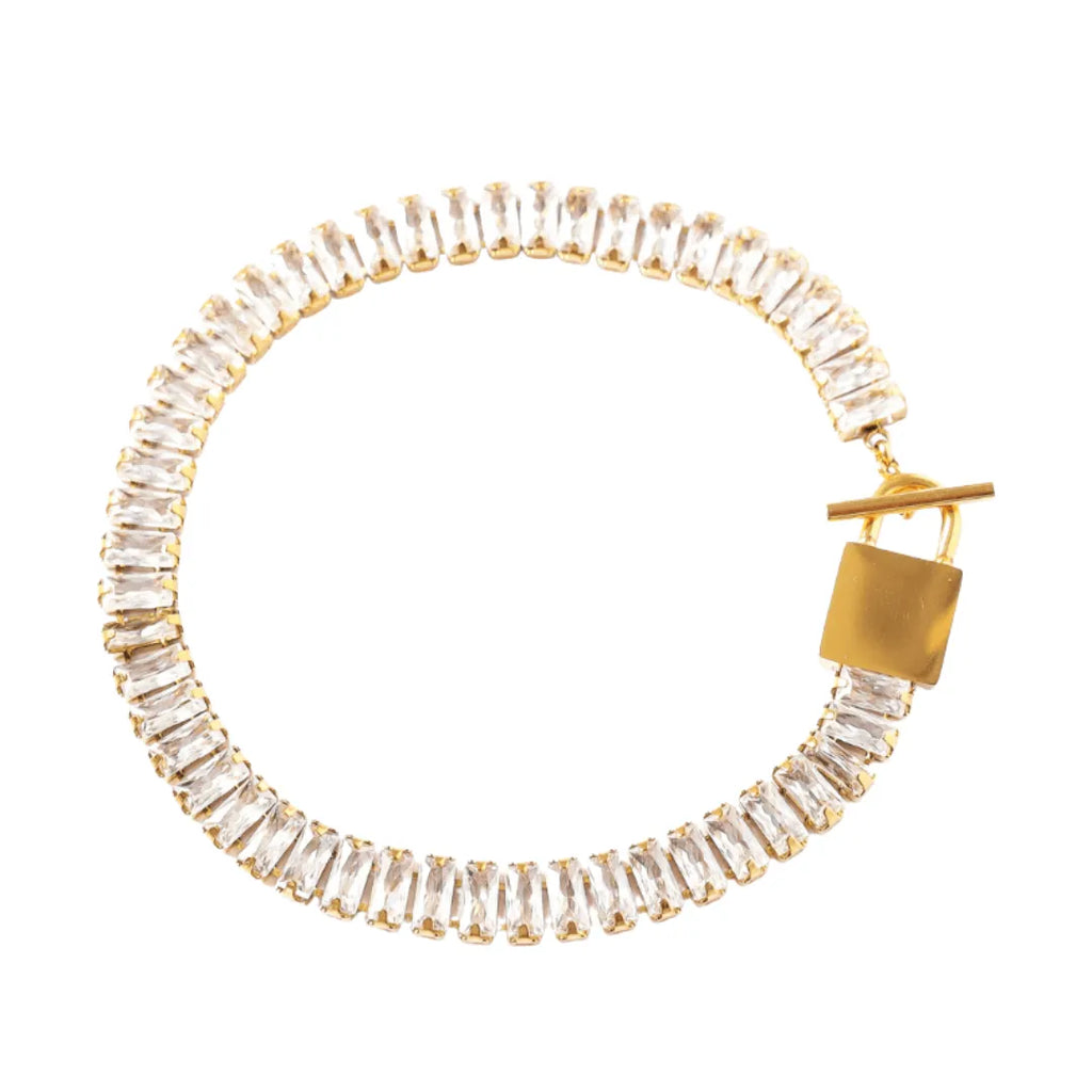Pulsera Riviera Rectangular Plata