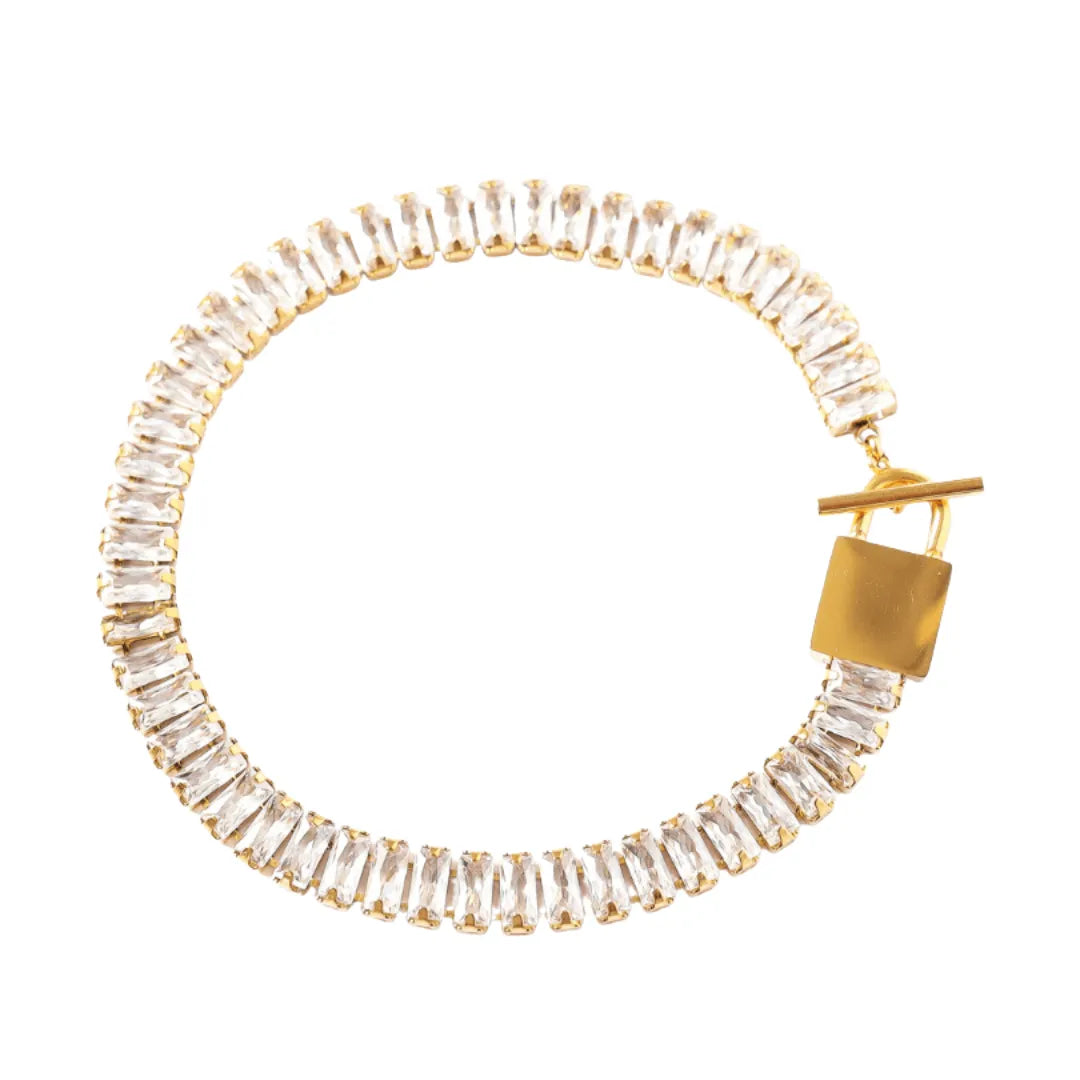 Pulsera Riviera Rectangular Plata